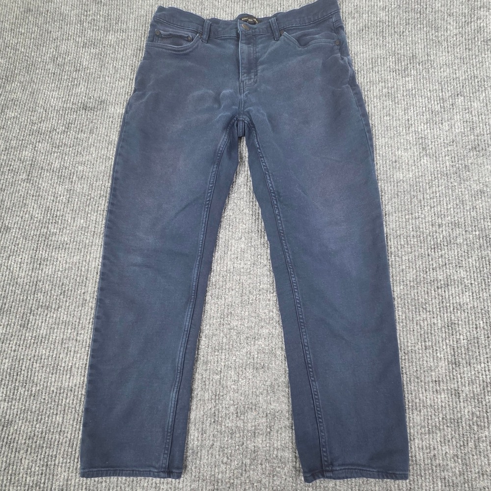 Banana Republic Men's Navy Blue Straight Leg Jeans Size 34x30 Cotton‎ Spandex